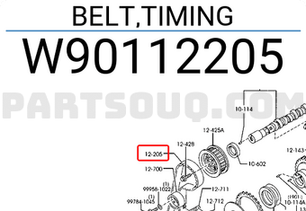 Mazda W90112205 BELT,TIMING