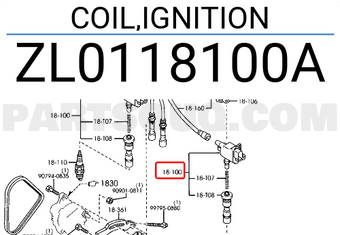 Mazda ZL0118100A COIL,IGNITION