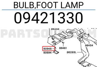 Mitsubishi 09421330 BULB,FOOT LAMP