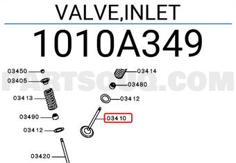 Mitsubishi 1010A349 VALVE,INLET