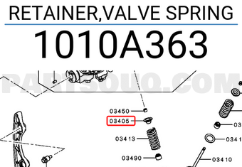 Mitsubishi 1010A363 RETAINER,VALVE SPRING