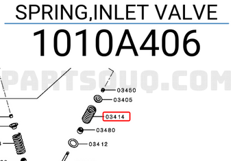 Mitsubishi 1010A406 SPRING,INLET VALVE