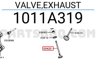 Mitsubishi 1011A319 VALVE,EXHAUST