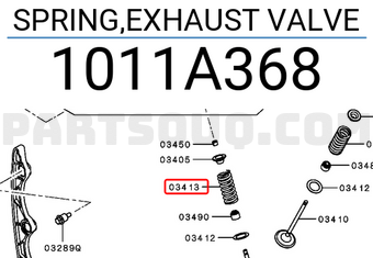 Mitsubishi 1011A368 SPRING,EXHAUST VALVE