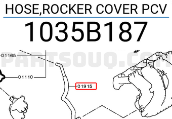 Mitsubishi 1035B187 HOSE,ROCKER COVER PCV