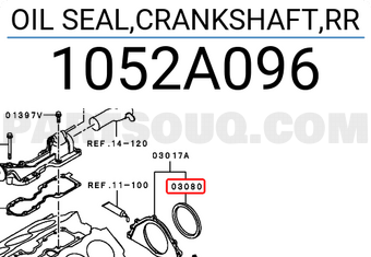 Mitsubishi 1052A096 OIL SEAL,CRANKSHAFT,RR