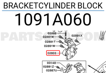BRACKETCYLINDER BLOCK 1091A060 | Mitsubishi Parts | PartSouq