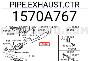 PIPE,EXHAUST,CTR 1570B167 | Mitsubishi Parts | PartSouq