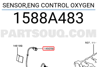 SENSOR,ENG CONTROL OXYGEN 1588A483 | Mitsubishi Parts | PartSouq