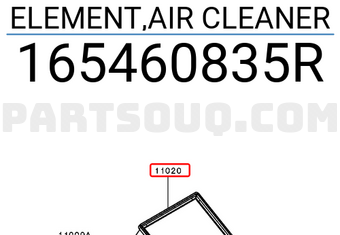 Mitsubishi 165460835R ELEMENT,AIR CLEANER