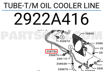 TUBE,T/M OIL COOLER LIN 2922A434 | Mitsubishi Parts | PartSouq