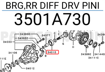 3501A730 Mitsubishi BRG,RR DIFF DRV PINI