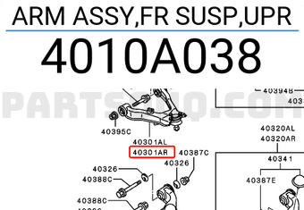ARM ASSY,FR SUSP,UPR 4010A140 | Mitsubishi Parts | PartSouq