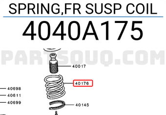 Mitsubishi 4040A175 SPRING,FR SUSP COIL