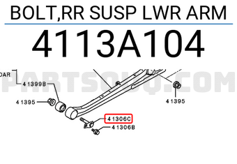 Mitsubishi 4113A104 BOLT,RR SUSP LWR ARM
