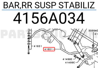 Mitsubishi 4156A034 BAR,RR SUSP STABILIZ