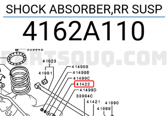 Mitsubishi 4162A110 SHOCK ABSORBER,RR SUSP