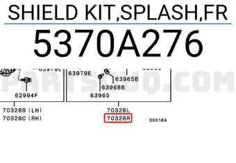 SHIELD KIT,SPLASH,FR RH 5370B418 | Mitsubishi Parts | PartSouq