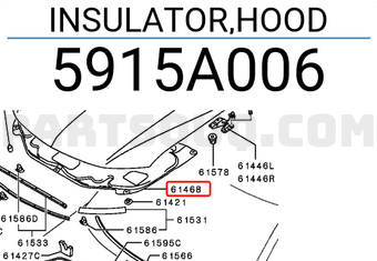 INSULATOR,HOOD 5915A006 | Mitsubishi Parts | PartSouq