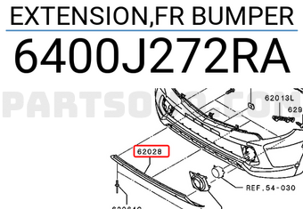 Mitsubishi 6400J272RA EXTENSION,FR BUMPER