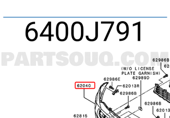 Mitsubishi 6400J791 FACE,FR BUMPER