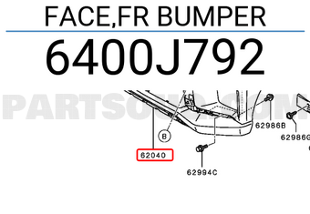 Mitsubishi 6400J792 FACE,FR BUMPER