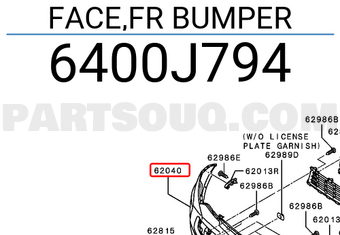 Mitsubishi 6400J794 FACE,FR BUMPER
