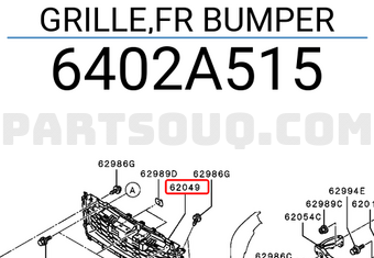 Mitsubishi 6402A515 GRILLE,FR BUMPER