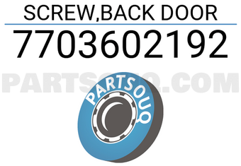 Mitsubishi 7703602192 SCREW,BACK DOOR