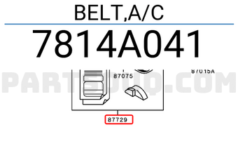 BELT,A/C 7814A041 | Mitsubishi Parts | PartSouq BELT,A/C 7814A041 | Mitsubishi Parts | PartSouq