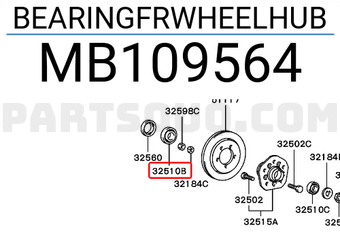 Mitsubishi MB109564 BEARINGFRWHEELHUB