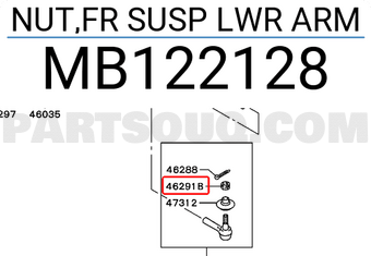 Mitsubishi MB122128 NUT,FR SUSP LWR ARM