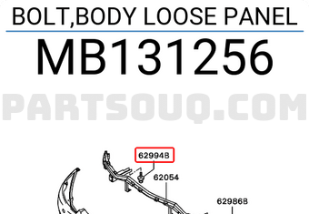Mitsubishi MB131256 BOLT,BODY LOOSE PANEL