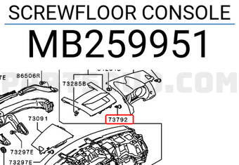 Mitsubishi MB259951 SCREWFLOOR CONSOLE