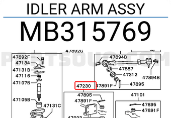Mitsubishi MB315769 IDLER ARM ASSY