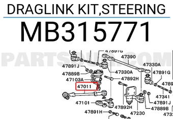Mitsubishi MB315771 DRAGLINK KIT,STEERING