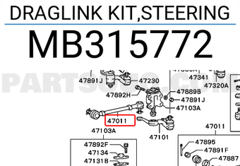 Mitsubishi MB315772 DRAGLINK KIT,STEERING