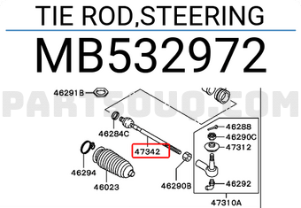 Mitsubishi MB532972 TIE ROD,STEERING