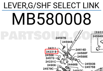 Mitsubishi MB580008 LEVER,G/SHF SELECT LINK