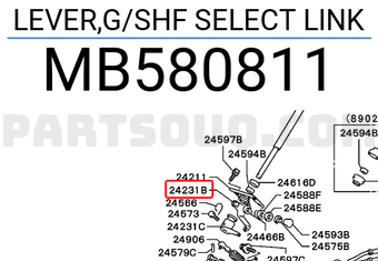 Mitsubishi MB580811 LEVER,G/SHF SELECT LINK