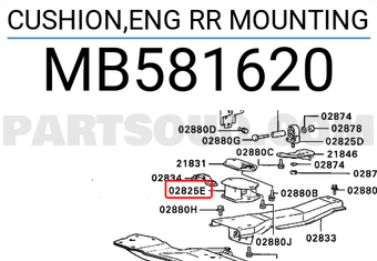 Mitsubishi MB581620 CUSHION,ENG RR MOUNTING