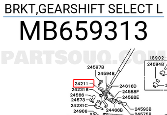 Mitsubishi MB659313 BRKT,GEARSHIFT SELECT L