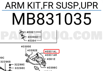Mitsubishi MB831035 ARM KIT,FR SUSP,UPR