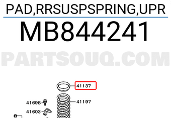 Mitsubishi MB844241 PAD,RRSUSPSPRING,UPR