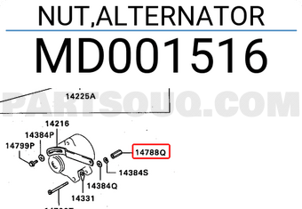 Mitsubishi MD001516 NUT,ALTERNATOR