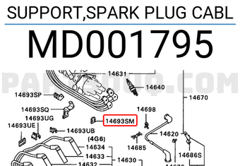 Mitsubishi MD001795 SUPPORT,SPARK PLUG CABL