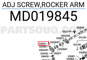 ADJ SCREW,ROCKER ARM MD173347 | Mitsubishi Parts | PartSouq