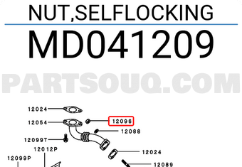 Mitsubishi MD041209 NUT,SELFLOCKING