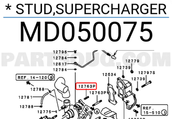 Mitsubishi MD050075 * STUD,SUPERCHARGER