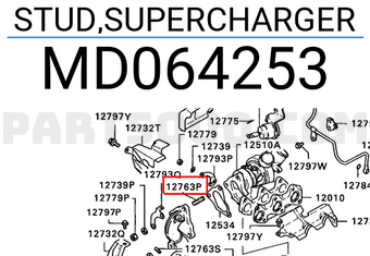 Mitsubishi MD064253 STUD,SUPERCHARGER